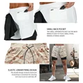 2022 Camo Running Shorts Men 2 In 1 Double-deck Quick Dry GYM Sport Shorts Fitness Jogging Workout Shorts Men Sports Short Pants preview-2