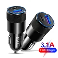 65W Quick Charge 3.0 Car Charger Cigarette Lighter Adapter USB Type C Fast Chargin Socket Power Outlet Interior Replacement Part