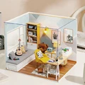 Wooden Miniature Doll House DIY Small House Kit Making Room Toys 3D Puzzle Assembly Building Model Toys for Birthday Gifts preview-1