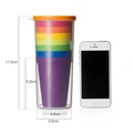 7pcs Rainbow Plastic Cups Set Reusable Water Mug Picnic Travel Trendy Funny Portable Rainbow Suit Cup Party Kids Drink Cup preview-5