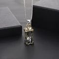 Fashion Vintage Stainless Steel Time Hourglass Snake Pendant Necklace Trendy Men's Accessories preview-1