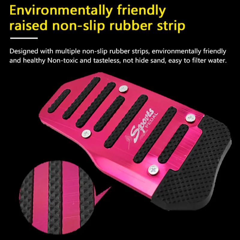 Car brake anti-slip foot pedal aluminum alloy durable car clutch rainyday special foot pedal universal throttle protection pedal-animated-img