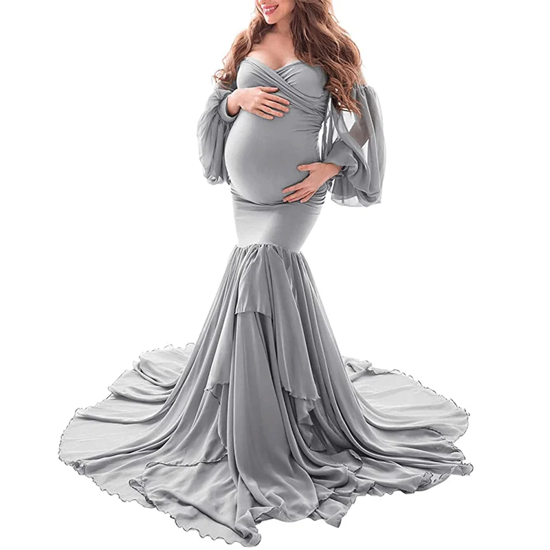 Sling Off Shoulder Maternity Dress 