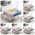 Home tablecloths dining decoration and rectangular table accessories waterproof cloth Anti-stain nordic boho morandi abstract preview-1