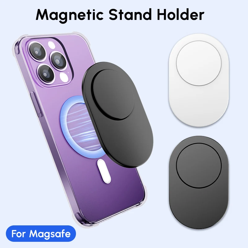 Ellipse Holder For Magsafe Magnetic Holder Grip Socket Stand For iPhone 15 14 13 Pro Max Xiaomi 12 Samsung S24 Popping Bracket-animated-img