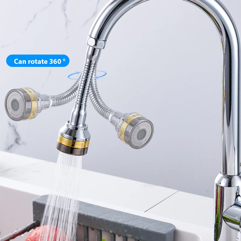 3 Mode Kitchen Faucet Adapter Aerator 360 Rotate Shower Head Home Water Saving Bubbler Splash Filter Tap Nozzle Connector-animated-img