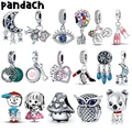 plata charms of ley 925 original Fits original pandach bracelet silver color women pendant jewelry galaxy starry sky charms bead preview-2