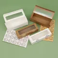 10/20/30/50 Pcs Kraft Paper Packaging Boxes Transparent Window Candy Baking Cake Box For Wedding Birthday Party Gift Box