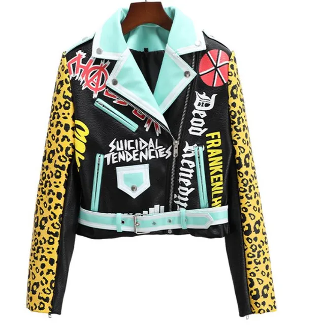men rivet beading pu leather jacket hit 