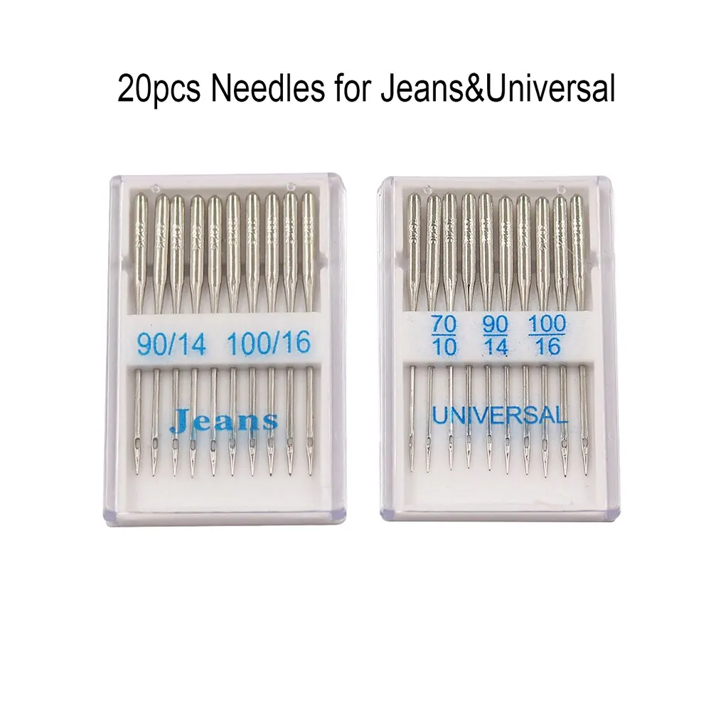 20pcs Sewing Machine Needles Jeans Universal Regular Point Sewing Needles Ball Point Head for Home Sewing Machine Supplies-animated-img