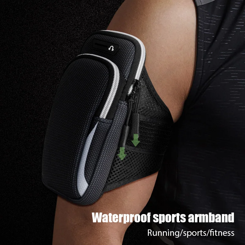 Universal Armband Sport Phone Case For Running Arm Phone Holder Sports Mobile Bag Hand for iPhone Xiaomi Huawei Under 6.5" 7.2"-animated-img