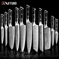 Xituo 1-9pcs סכיני דמשק סט g10 ידית vg10 ליבה 67 שכבות דמשק פלדה שף סנטוקו סכין paring סכין לחם