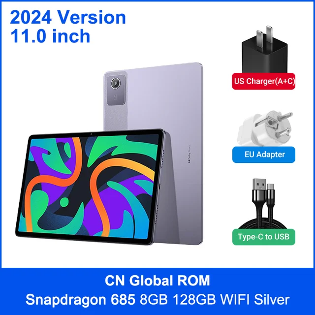 קנו אלי אקספרס  New Lenovo Xiaoxin Pad 2024 Tablet 8GB 128GB Qualcomm  Snapdragon 685 Octa Core 11 Screen GPS WIFI Android Tab Original ROM