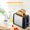 2 Slices Bread Toaster Automatic Double Side Baking Toaster Fast Heating Stainless Steel 6 Toast Settings for Bread Bagel Waffle preview-4