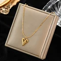 EILIECK 316L Stainless Steel Phoenix Heart Square Zircon Pendant Necklace For Women Girl New Fashion Neck Chain Jewelry Gift preview-3