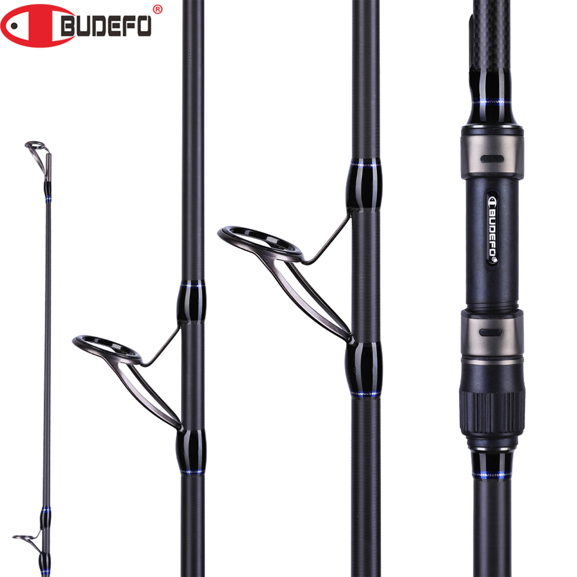 BUDEFO Spinning Casting Fuji Lure Fishing Rod 1.68m 1.8m 2.1m 2.4m 2.7m  3.0m Baitcasting T800 Carbon 3-50g Travel Rod