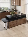 Rotary telescopic island table one acrylic open kitchen senior fall rock board guide table for home use preview-1