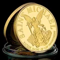 United States Alaska State Troopers Golden Plated Souvenir Coin Saint Micheal Pattern  Collectible Coin Home Decoration preview-4