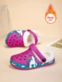 Winter Kids Sandals Fur Children's Slippers Baby Girls Shoes Non-Slip Clogs Cartoon Cute Infant Girls Sandals Boys Shoes preview-2