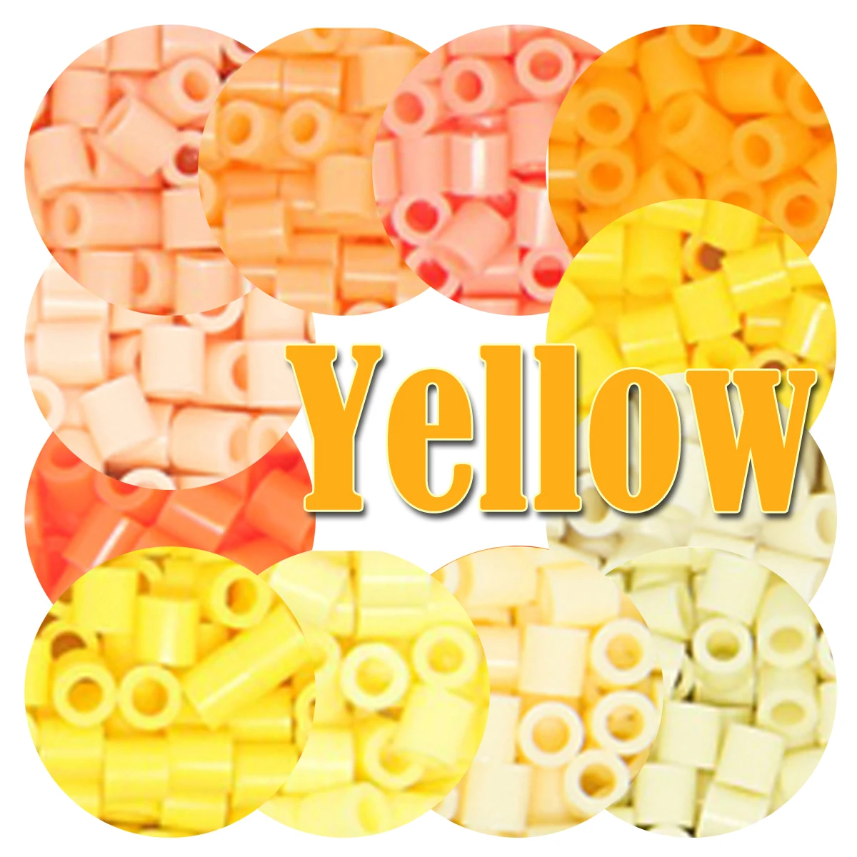 Yellow Color 5mm 1000PCS YantJouet Hama Beads for Kids Iron Fuse Beads Diy Puzzles Pixel Art Gift Children Toy-animated-img