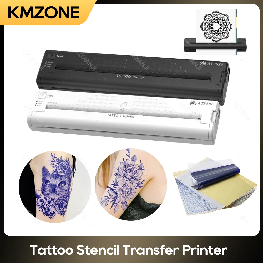 Tattoo Stencil Transfer Printer Machine Tattoo Printer Paper Portable  Thermal Stencil Maker Line Photo Drawing Printing Copier