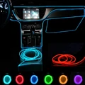 5m Car Interior Accessories Atmosphere Lamp Cold Light Line With USB DIY Decorative Dashboard Console Auto LED Ambient Lights