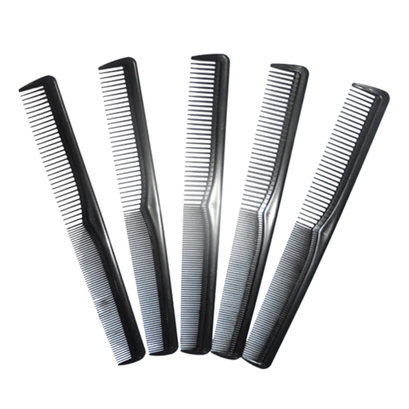 5 Pieces Fine Cutting Wide Tooth Hair Barber Carbon Fiber Salon Hairdressing Comb Heat Resistant Styling Grooming Comb-animated-img