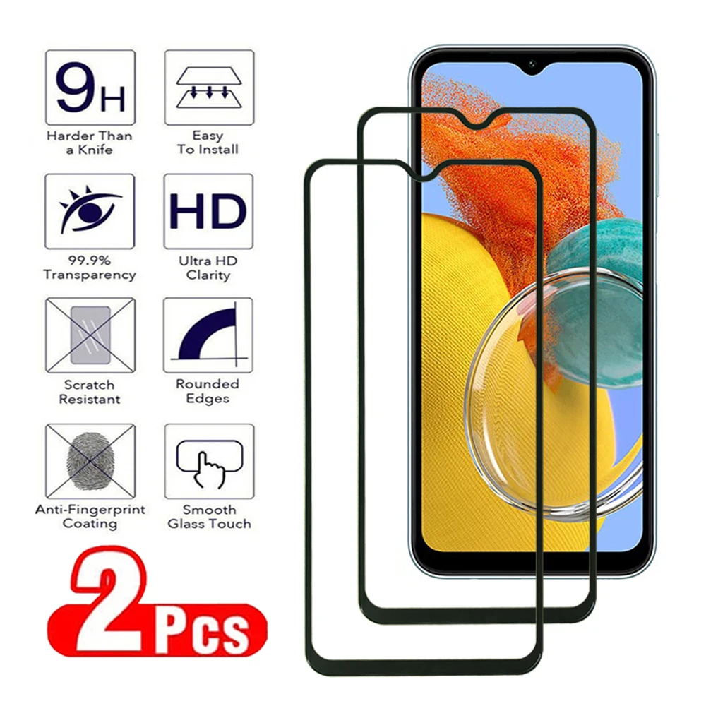 2Pcs 9H Hardness Tempered Glass For Samsung Galaxy M11 M12 M13 M14 A11 A12 A13 A14 A15 4G 5G Screen Protector Transparent Film-animated-img