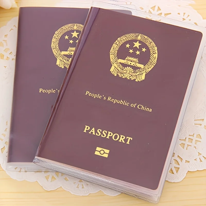 3pcs passport case, travel passport holder, document bag, frosted transparent passport case, document passport protective case,-animated-img