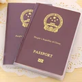 3pcs passport case, travel passport holder, document bag, frosted transparent passport case, document passport protective case, preview-1