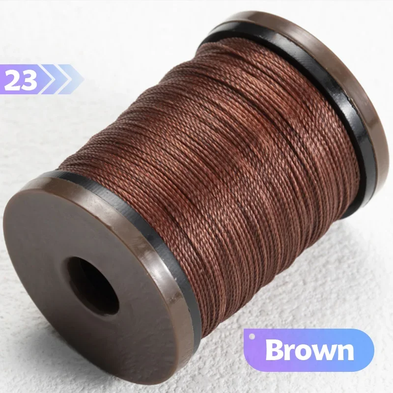 0.6mm 20M Leather Waxed Thread Polyester Sewing Round Wax Thread