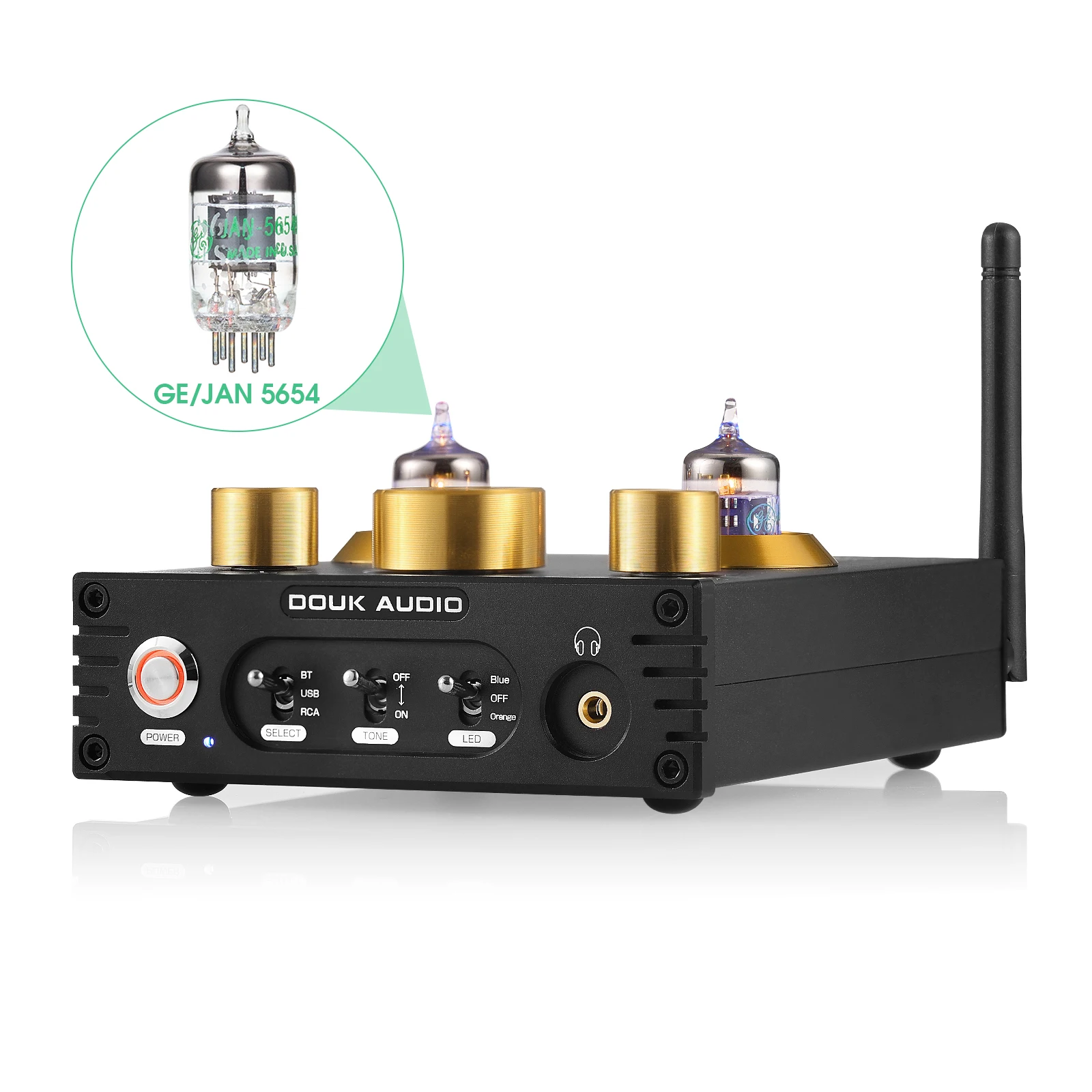 קנו מערכות אודיו ווידאו לבית | Nobsound HiFi Bluetooth 5.0 JAN 5654 Valve  Tube Preamp Bass Preamplifier Stereo Audio Headphone Amplifier USB DAC APTX