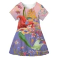 Children Ariel Cosplay Princess Clothing Princess Dress up Girls Halloween Mermaid Costume Kid Disney Series Casual Skirt 1-10