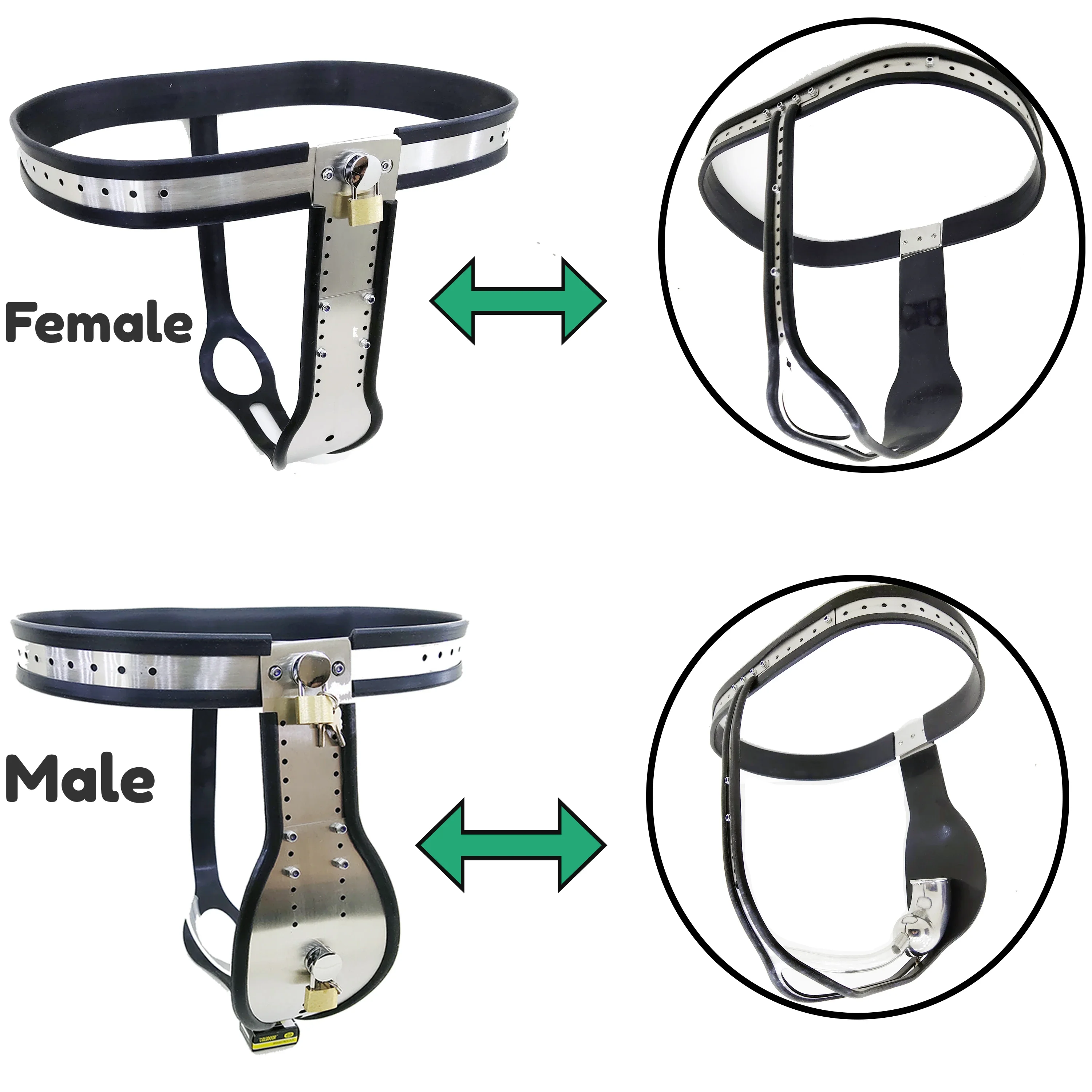 Купить Алиэкспресс | Stainless Steel Female/male Chastity Belt Anal Plug  Cock Cage Panties Underwear BDSM Bondage Chastity Lock Device Adult Sex Toy