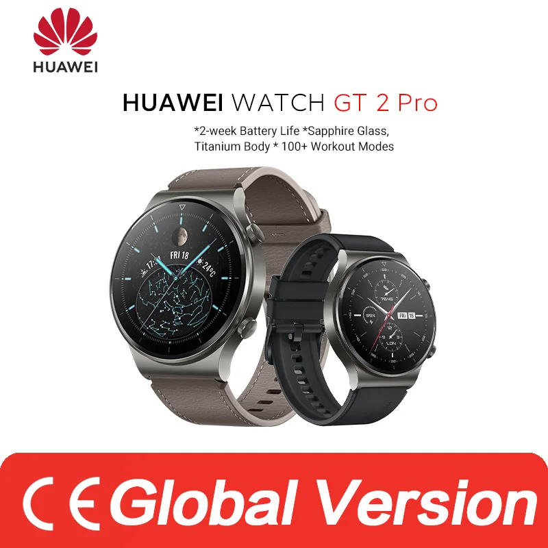 【5MAY17】140$-17$ In stock Global Version HUAWEI Watch GT 2 pro SmartWatch 14days Battery Life GPS Wireless Charging  GT2 PRO preview-6