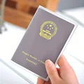 3pcs passport case, travel passport holder, document bag, frosted transparent passport case, document passport protective case, preview-2