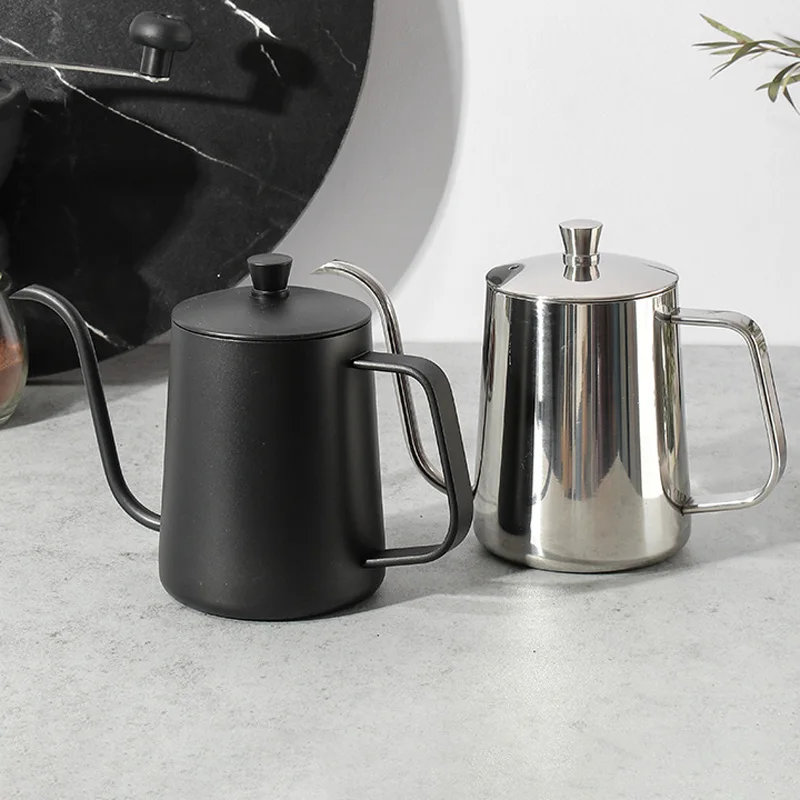 1pc Pour Over Coffee Kettle Gooseneck with Cover, Black Pour Over Coffee  Kettle Stainless Steel, Twine Handle, 600ml/20oz Coffee Kettle(Black)