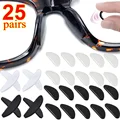 25 Pairs Glasses Nose Pads Adhesive Silicone Nose Pads Non-slip White Thin Nosepads for Glasses Eyeglasses Eyewear Accessories