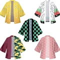 Anime Tanjirou Kamado Cosplay Kimonos for Men Women Japanese Haori Kamade Nezuko Robe Outfits Kochou Shinobu Kimono Summer Cloak preview-1