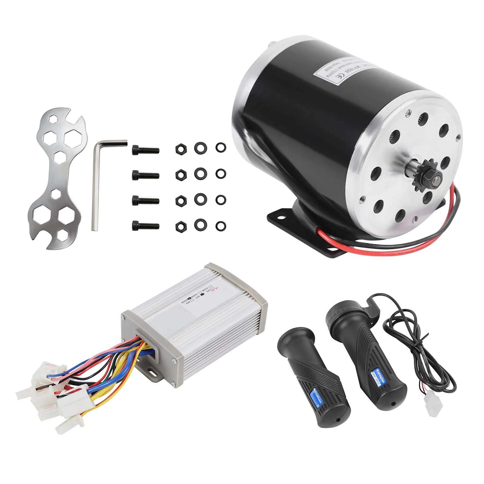 Brushed Electric Motor 800W 36V Controller Throttle Grip 2750 rpm (25H 11 teeth) for Scooters Kart or ATV (MY1020)-animated-img