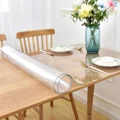 Vinyl PVC Rectangle Table Cloth Protector Oil Spill Proof Wipe Clean Table Cover for Dining Table Parties & Camping preview-1