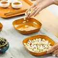 10PCS Japanese-style Plastic Dish Multifunctional Simple Imitation Wood Grain Bone Spitting Dish Household Food Grade Fruit Bowl preview-5