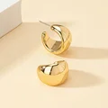 Fashion Chunky Round Circle Hoop Earrings For Women Simple Stainless Steel Smooth Metal Earrings Lightweight Party Jewelry Gifts preview-3