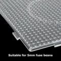 5mm Fuse Beads Pegboards Large Plastic Bead Pegboard Fuse Beads Boards with Beads Square Peg Boards Kit for Kids DIY Craft Beads preview-2