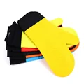 1 Pcs Insulation Silicone Anti-Skid Oven Mitts Ideal Protection With Extra Long Thick Quilted Cotton Liner Silicone BBQ Glove preview-3