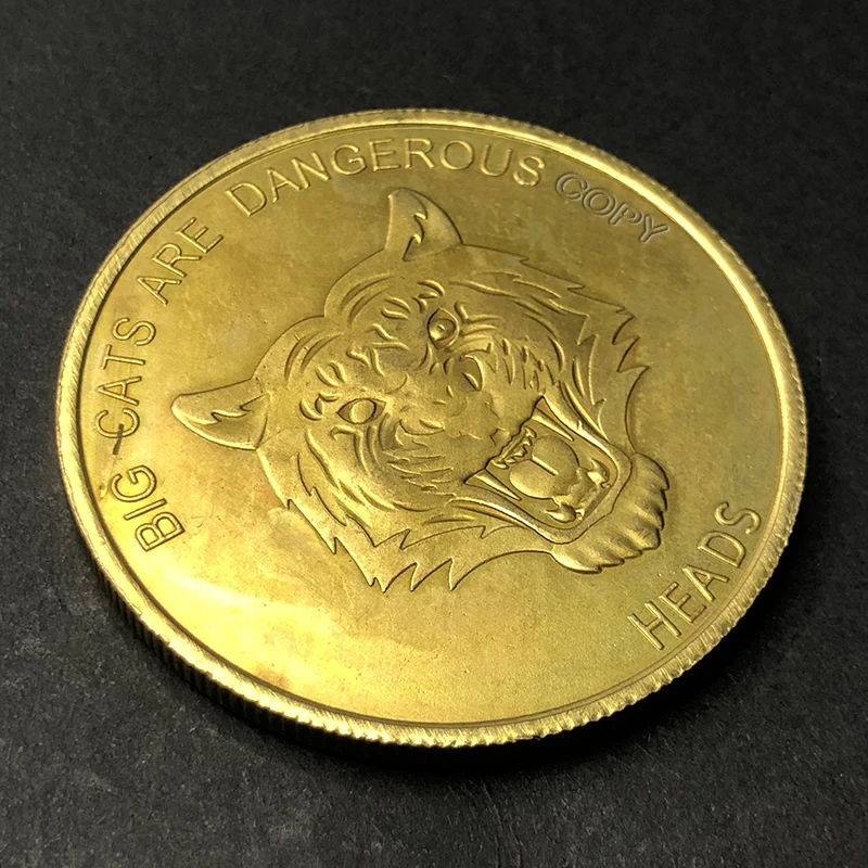 America Wanderer Tiger Gold Commemorative Coin, Catwoman Hobo Coin, Collection Medal, Travel Souvenir, Christmas Gift preview-3