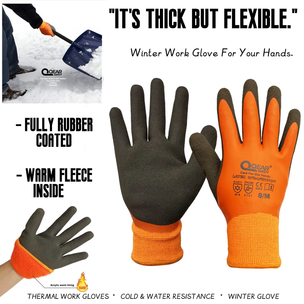 rubber coated winter gloves