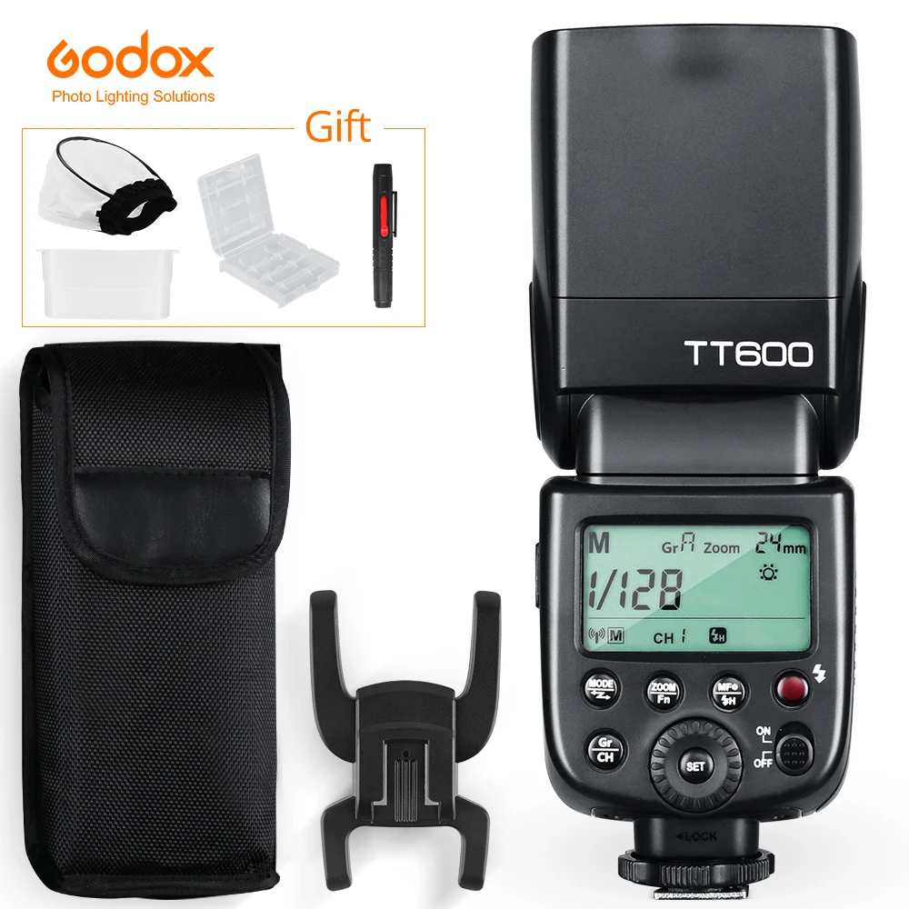 Godox TT600 2.4G Wireless GN60 Master/Slave Camera Flash Speedlite for Canon Nikon Sony Pentax Olympus Fuji Lumix-animated-img