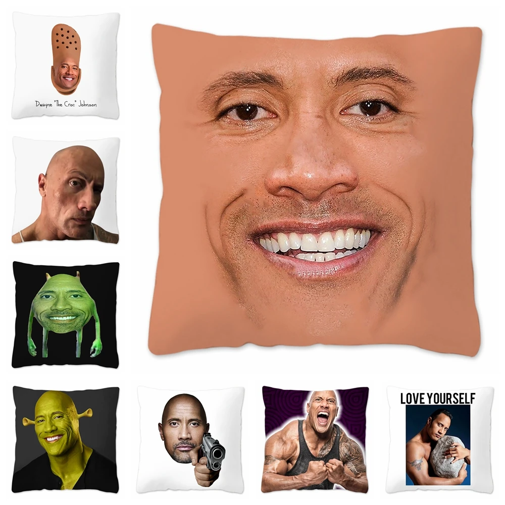 The Rock Face Printing Throw Pillow Cover Sofa Soft Case Office Throw Bed  Home Cushion Decorative Square Pillows not include - AliExpress