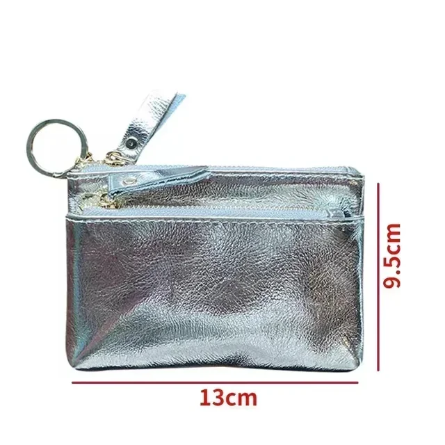 Women Clutch Mini Coin Purse Genuine Leather Wallet Credit Card Cash Holder Small Money Bag Female Zipper Storage Bags Pouch-animated-img